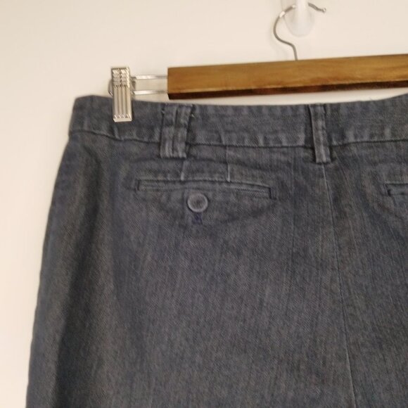 LOFT Petites Dark Wash ANN Cuffed Capri Size 10P - Picture 10 of 11